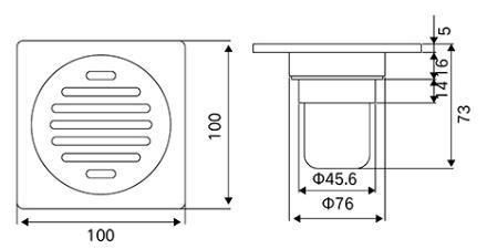 Sanitary Fitting Stainless Steel Floor Drain