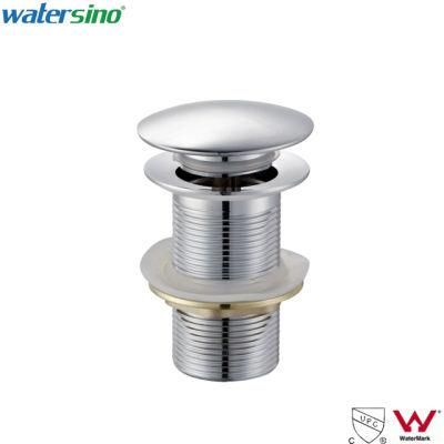 Watermark Cupc Bathroom Accessories Chrome Brass Pop-up Sink Drainer Bath Basin Waste