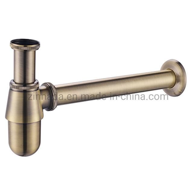 Sink Basin Pipe Trash Drain Popular Sale 1"1/4 Brass Bottle Trap Siphon for Basin Drainer Bathroom Plumbing Siphon ND003