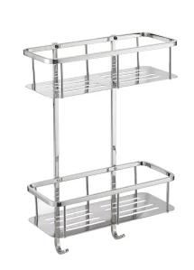 Black Ss Bathroom Accessories Corner Rack Shelf Shower 304 Stainless Steel Storage Shelf Metal Toilet Storage Organizer Basket