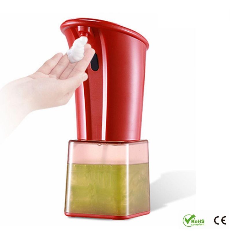 Automatic Soap Dispenser, Auto Hand Soap Dispenser for Kitchen Bathroom, Sensor Liquid Soap Pump Home Electric Smart Soap Pump, Red Color