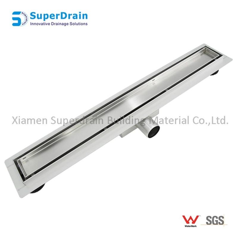 Stainless Steel Hidden 2 in 1 Tile Insert Cover Shower Drain Side Outlet