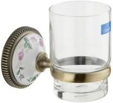 High Quality Bathroom Single Tumbler Holder with Glass Cup (JN17838)