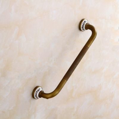 FLG Antique Bathroom Bath Grab Bar Wall Mount Solid Brass