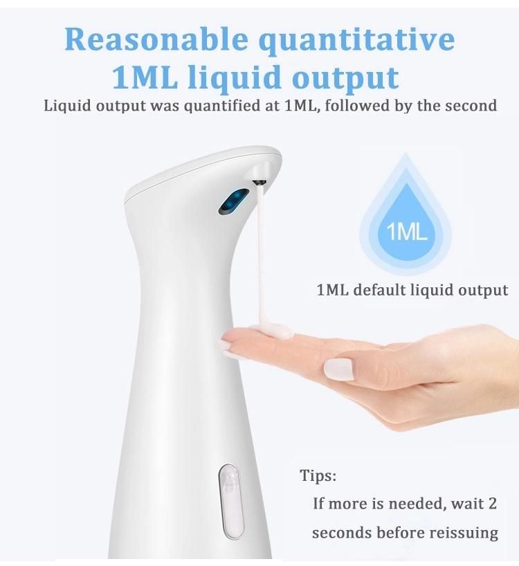 Saige 200ml White Plastic Sensor Automatic Hand Sanitizer Soap Dispenser