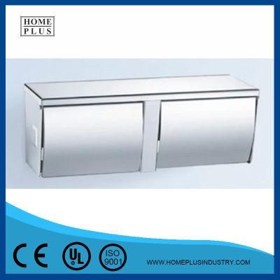 Factory Price Bathroom Accessories Stainless Steel Double 304 Toilet Paper Holder with Mobile Phone Shelf