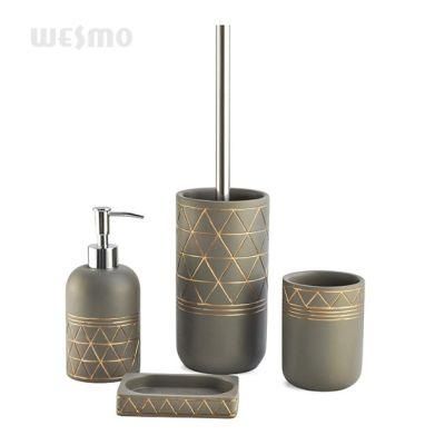 Elegant Design of Polyresin Bathroom Accessory 4-Piece Sets