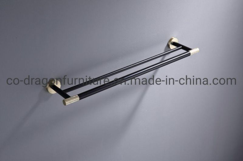 Hotel Brass Bathroom Accessories Wall Mount Double Towel Bar