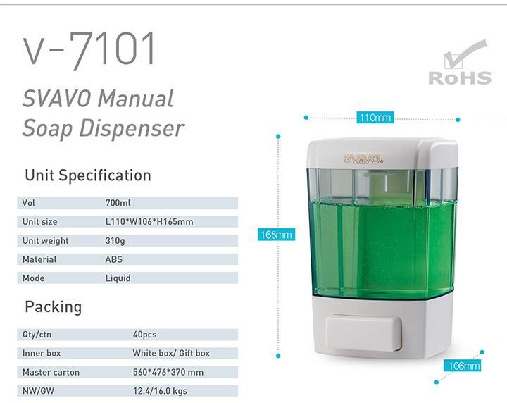 Manual Liquid Soap Dispenser with Transparent Tank