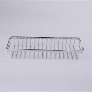 Aluminum Chrome Wall Mounted Square Soap Basket