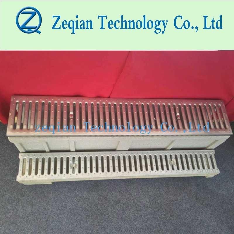 High Strength U Type Steel Stamping Cover Polymer Concrete Linear Drain