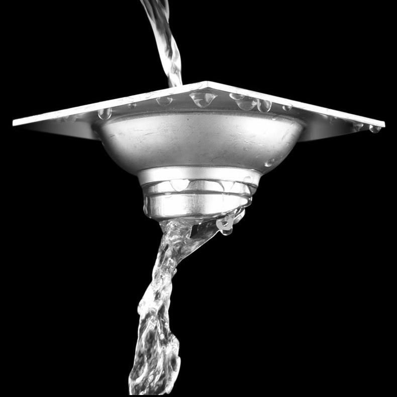 10 * 10cm 2mm Thick Self-Closing Deodorant Floor Drain DN50 Bathroom Square 201 Stainless Steel Floor Drain