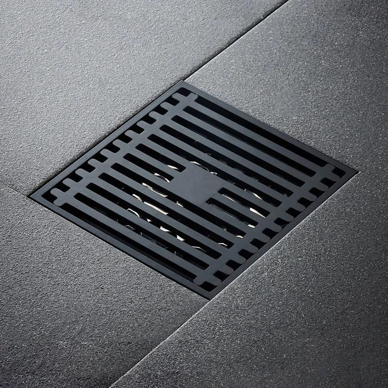 Black Basin Drainer Bathroom Floor Drain Concealed Water Floor Drainer