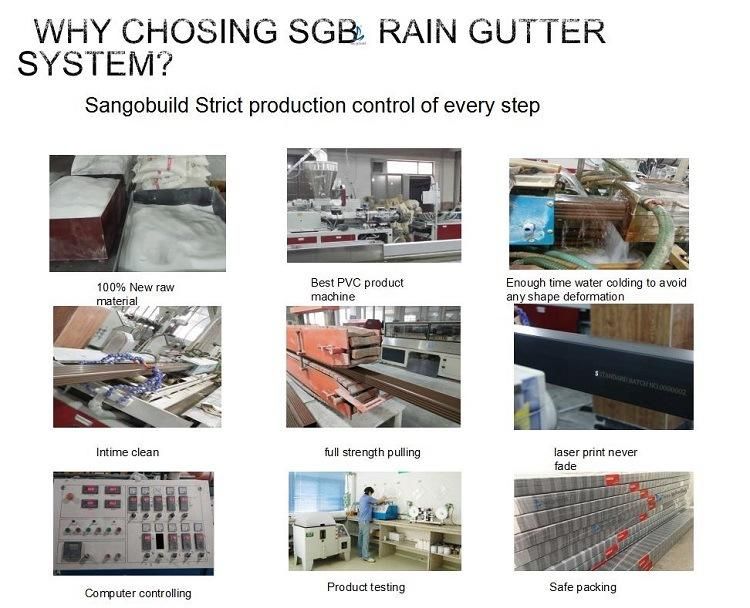 San-Gobuild PVC Rainwater Gutters for Roof Drainage