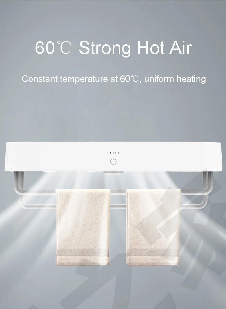 Wall Mount UV Disinfection Intelligent Heating Towel Warmer Rack