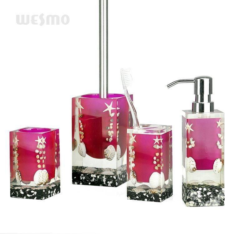 Factory Custom Polyresin Bathroom Accessories Set Home Decoration