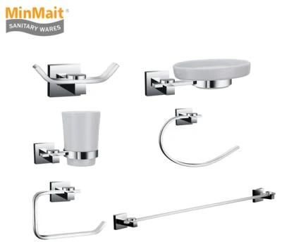 Brass Hotel Supply Bathroom Accessories Set Square Design Mx-4800