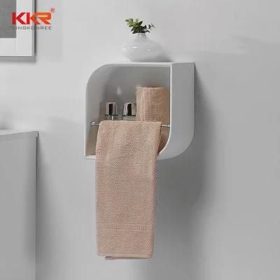 Kkr Bathroom Floating Shelves Wall Mounted Storage Shelf with Towel Holder for Bathroom Niche