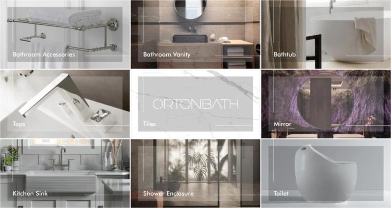 Ortonbath New Design Square Base Bathroom Hardware Set Includes 24 Inches Adjustable Towel Bar, Toilet Paper Holder, Towel Ring Bathroom Accessories