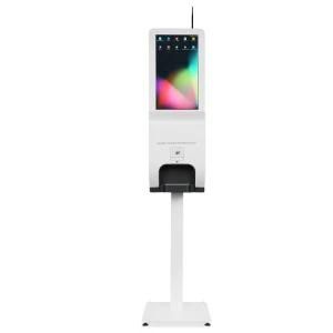 New Floor Standiing Auto Hand Sanitizing Android Billboard with IR Sensor 21.5inch Advertising Hospital Hand Sanitizer Dispenser