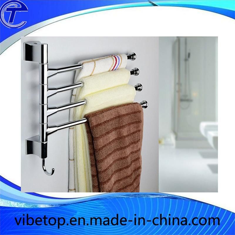 New Style Stainless Steel Folding Hotel Style Bathroom Towel Rack