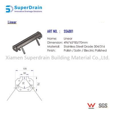 China Ss Trench Drain Shower Slot Drainage Kit