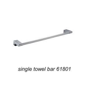 Wall Mounted Zinc Alloy Single Towel Rail Chrome Finish 61801