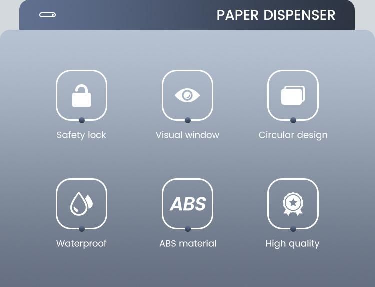 Saige Wall Mounted High Quality ABS Plastic Tissue Paper Dispenser
