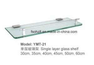 Space Saving Stainless Steel Bathroom Glass Shelf (YMT-21)
