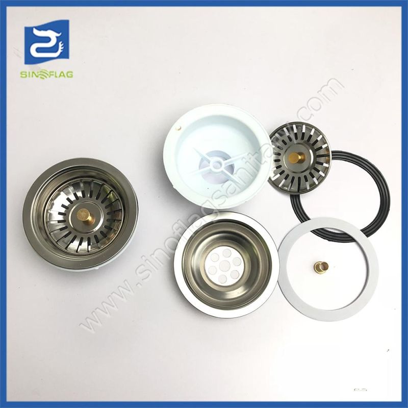 3.1/2 Plastic Kitchen Sink Drain Waste Basket Strainer