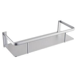 Luolin Bathroom Shower Shelf Aluminum 1 Tier Corner Rack Rectangle Shelf Shower Caddy Organizer, Anodized 927135A-1
