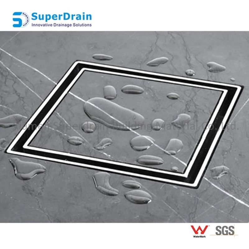 Square Polished Stainless Steel Balcony Bathroom Sanitary Floor Drain