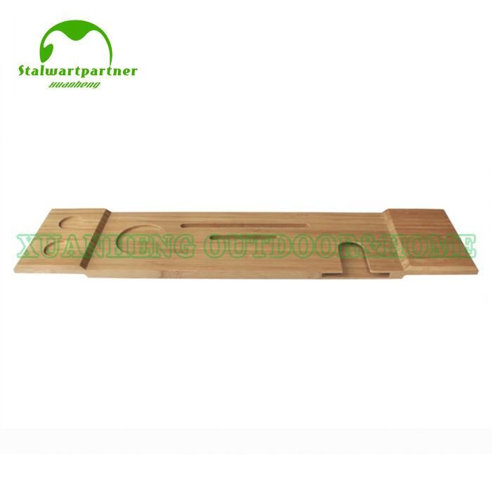 Bamboo Bathtub Caddy Tray with Waterproof