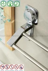 Chromed Sanitary Towel Holder with Double Towel Bar