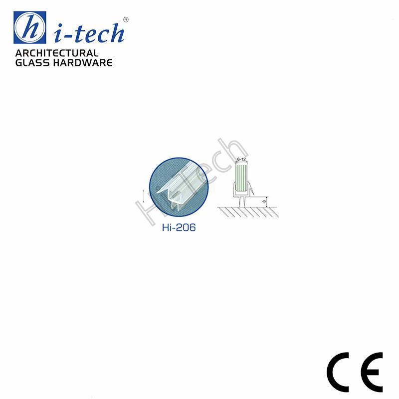 Hi-206A Frameless Glass Door Transparent Silicone Sealing Strip