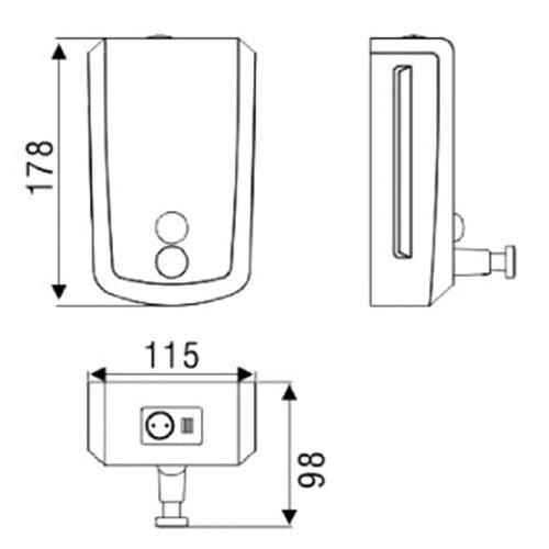 Durable Wall Mounted 304 Stainless Steel Liquid Soap Dispenser