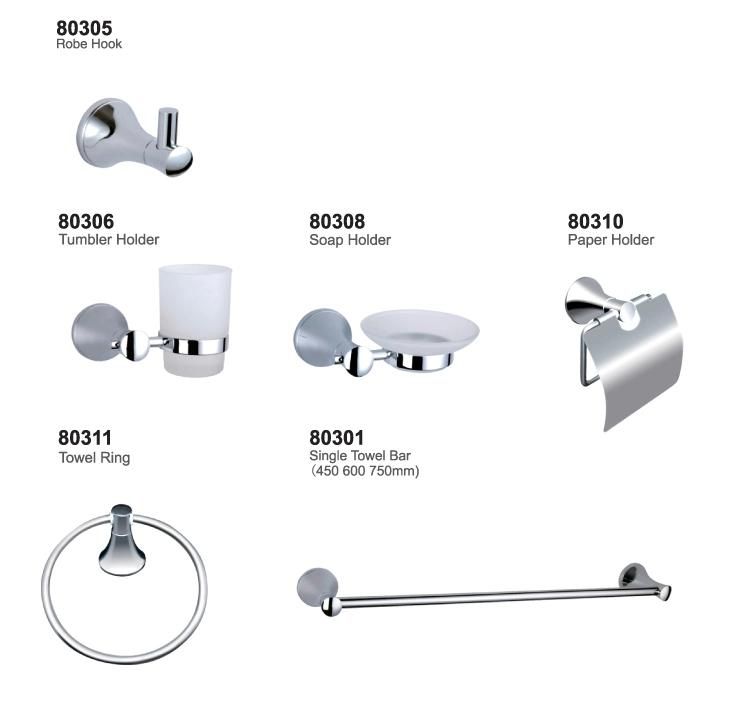 Bathroom Accessory Sets Shower Soap Holder Tissue Holder Cheap Sample Available Chrome Hotel Washroom Toilet Accessories 6 Piece Bathroom Accessories