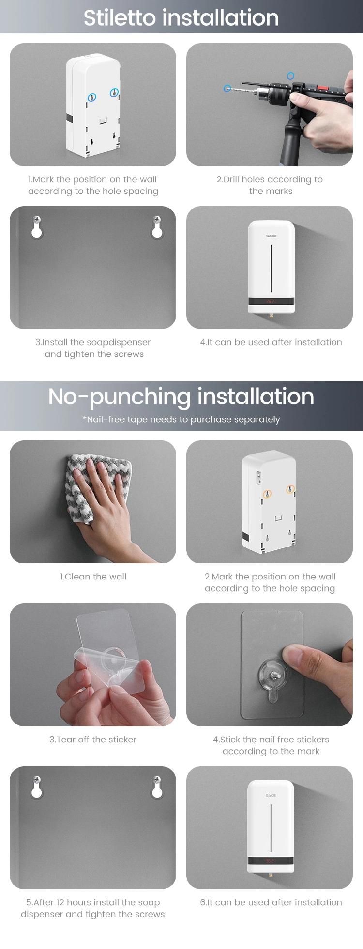 Saige New Arrival 1000ml Wall Mounted Automatic Soap Dispenser