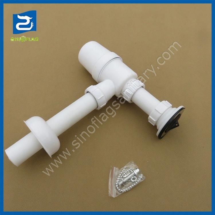 White PP Strainer Basin Drain Siphone Bottle Waste Set