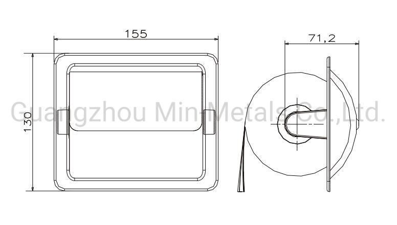 S. S. Simple Toliet Tissue Paper Holder Without Lid Mx-pH230