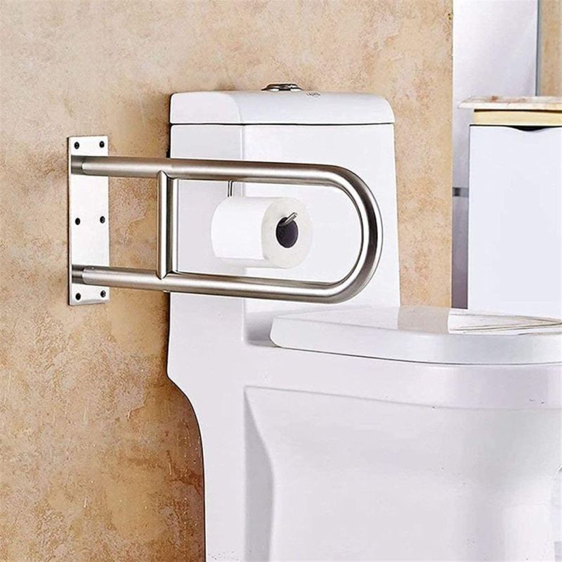 304 Stainless Steel U Type Grab Bar Toilet Support Handrail