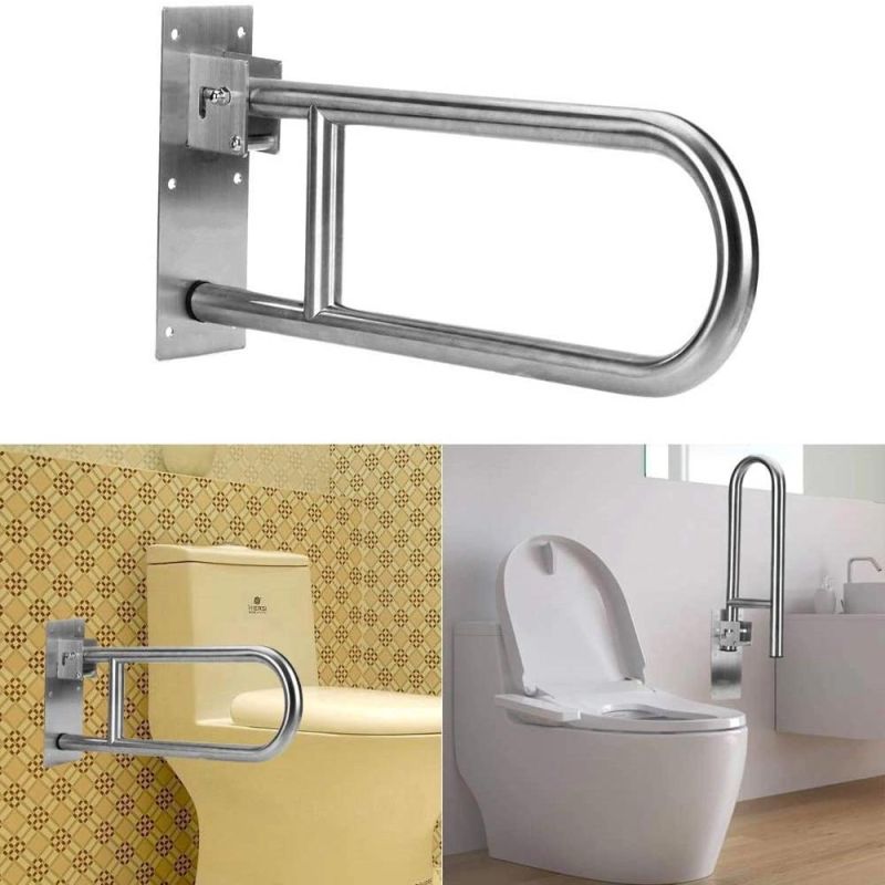 Flip up Grab Bars Handicap Toilet Rails Grab Bars for Bathroom