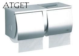 Td-8325W Stainless Steel Double Toilet Tissue Paper Holder with Ashtray