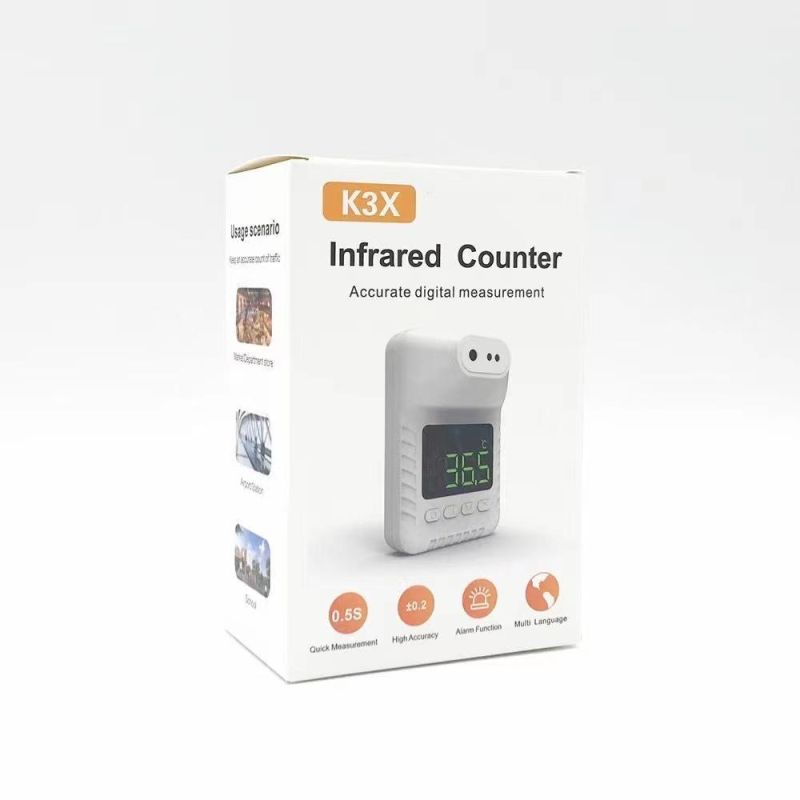 Rechargeable Infrared Thermometer LED Display K3X Medical Temperature Match with Manual Soap Dispenser