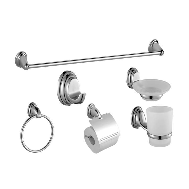 Africa Pakistan India Cheap Economical 6PCS 7PCS Zinc Alloy Antique Chrome Gold Bathroom Fitting Set Accessories