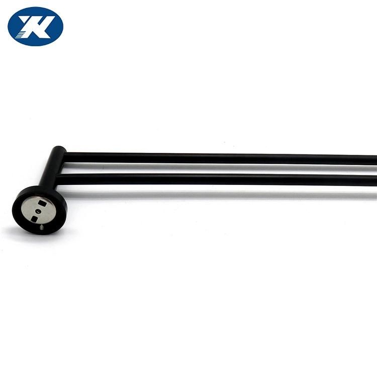 Bathroom Accessories Matt Black Wall Mounted Stainless Steel Towel Rack Bathroom Towel Bar