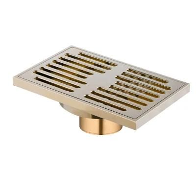 Gold New Long Floor Drain Brass Drainer Linear Shower Floor Drain