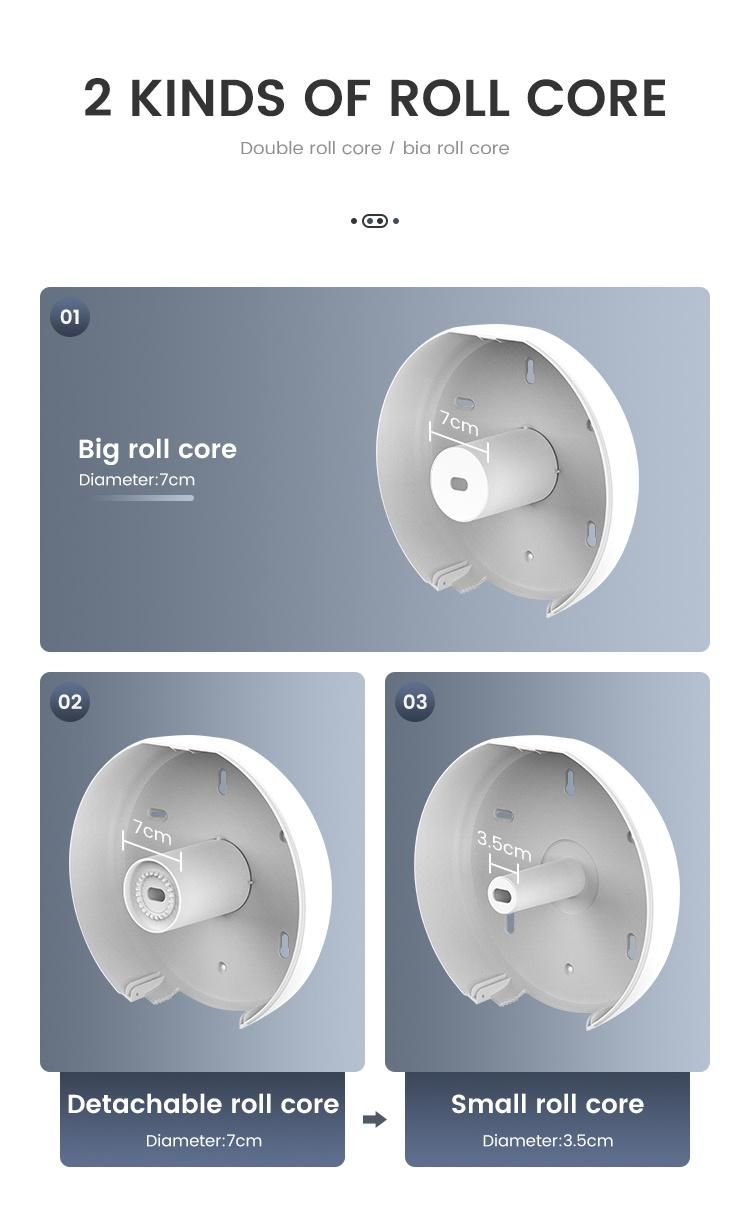 Saige Wall Mounted High Quality Plastic Toilet Jumbo Roll Tissue Dispenser