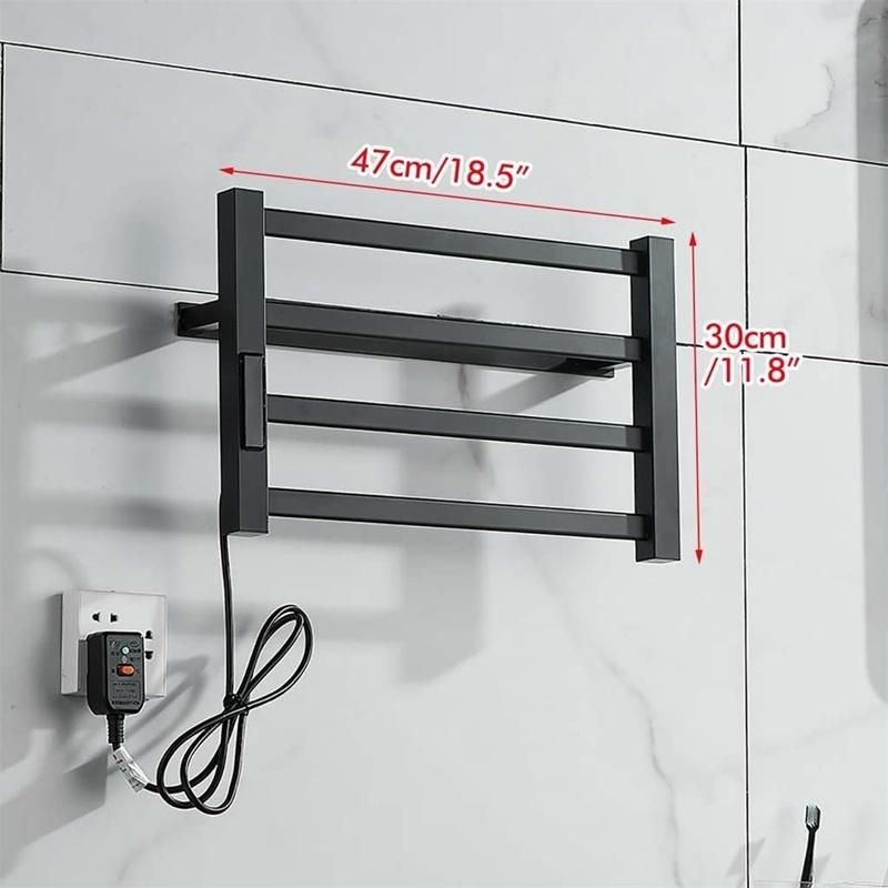 Silver Color Aluminum Alloy Towel Warmer Homebase Heated Towel Rack Towel Warmer with Timer