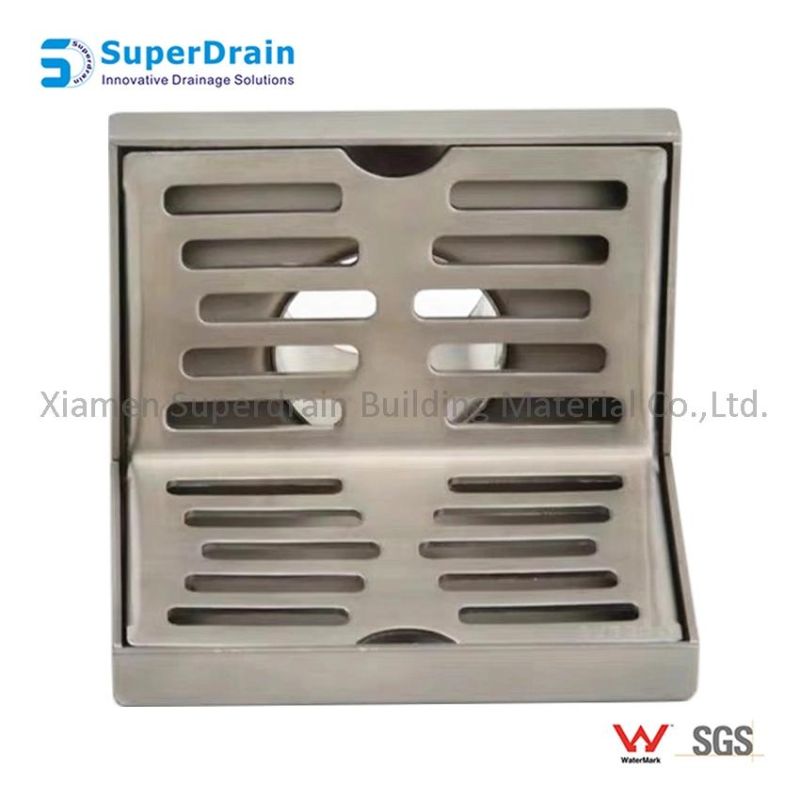 China Supplier Stainless Steel Household Sanitary Balcony Floor Drainage with Lshpae Cover